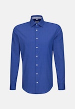 Slim Business Hemd Druck in Mittelblau |  Seidensticker Onlineshop