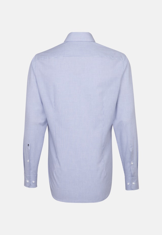 Shaped Business Hemd Karo in Mittelblau |  Seidensticker Onlineshop