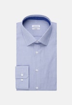 Shaped Business Hemd Karo in Mittelblau |  Seidensticker Onlineshop