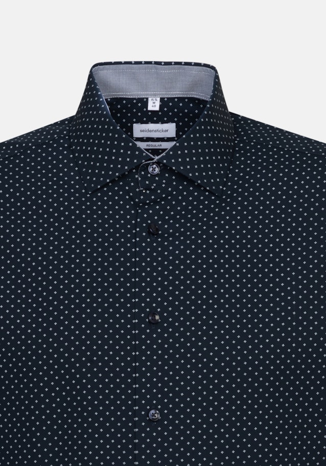 Poplin Business Shirt in Regular with Kent-Collar and extra long sleeve in Dark Blue |  Seidensticker Onlineshop