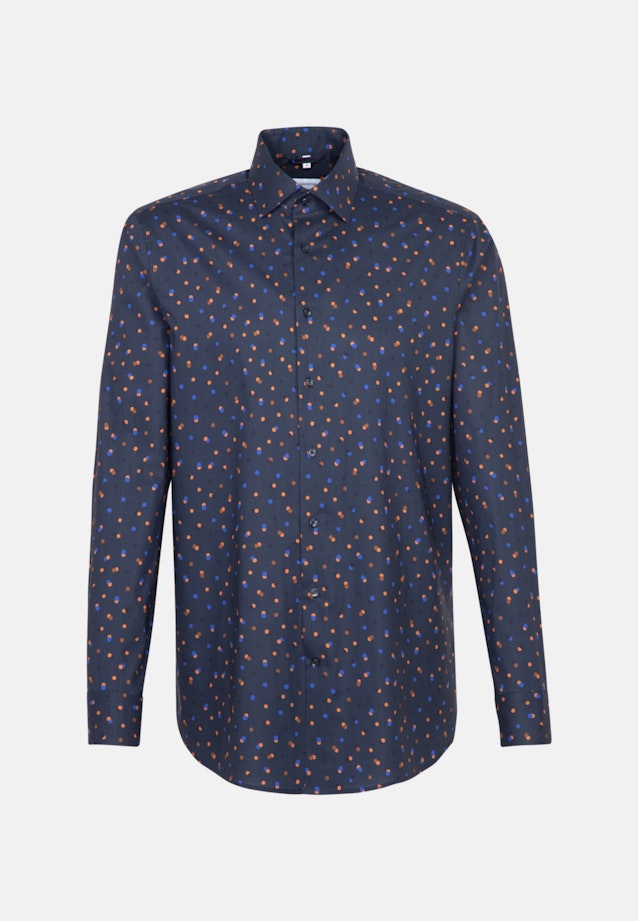 Regular Business Shirt Print in Dark Blue |  Seidensticker Onlineshop