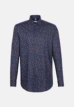 Regular Business Shirt Print in Dark Blue |  Seidensticker Onlineshop