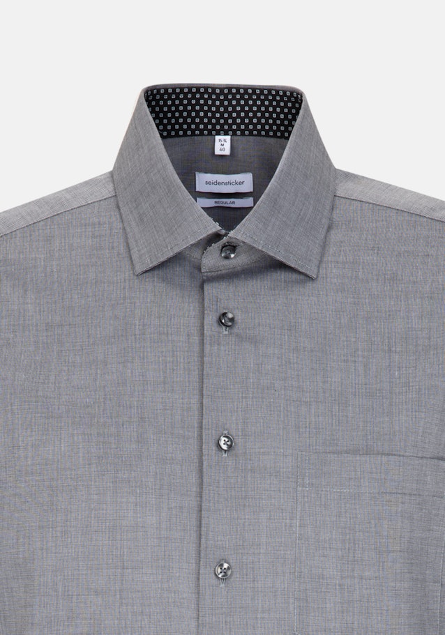 Fil a fil Business Hemd in Regular mit Kentkragen und extra langem Arm in Grau |  Seidensticker Onlineshop