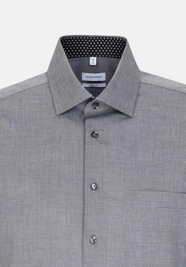 Fil a fil Business Shirt in Regular with Kent-Collar and extra long sleeve in Grey |  Seidensticker Onlineshop