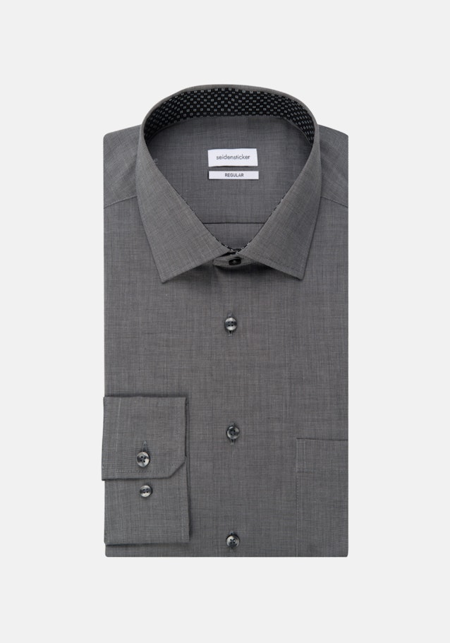 Fil a fil Business overhemd in Regular with Kentkraag and extra long sleeve in Grijs |  Seidensticker Onlineshop