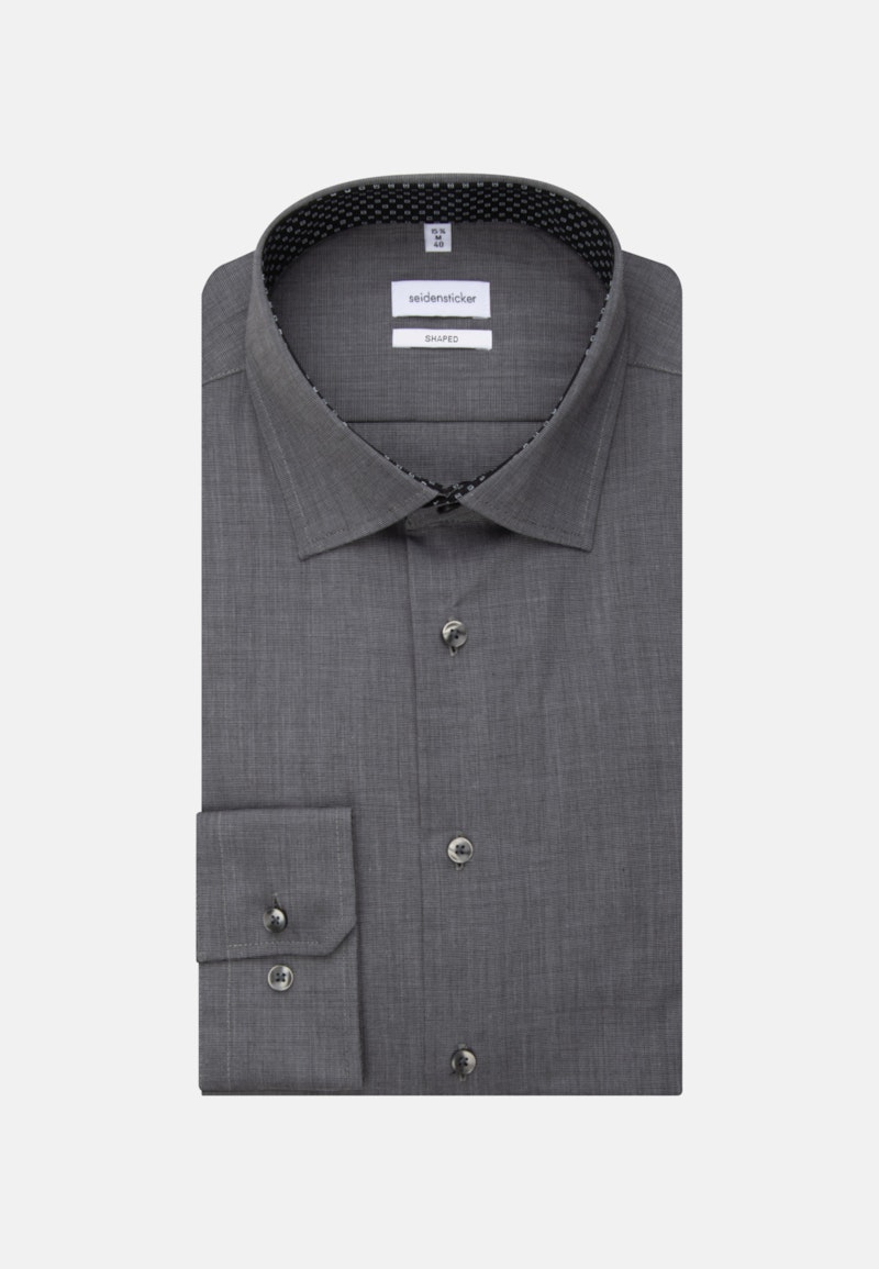 Non-iron Fil a fil Business Shirt in Shaped with Kent-Collar and extra long sleeve