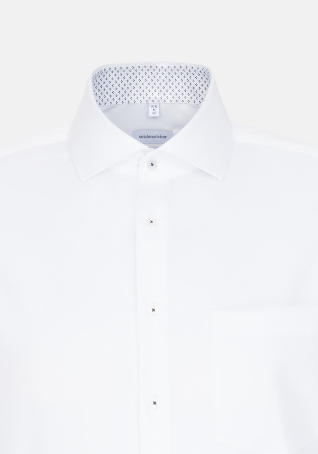 Bügelfreies Twill Business Hemd in Comfort mit Kentkragen und extra langem Arm in Weiß |  Seidensticker Onlineshop