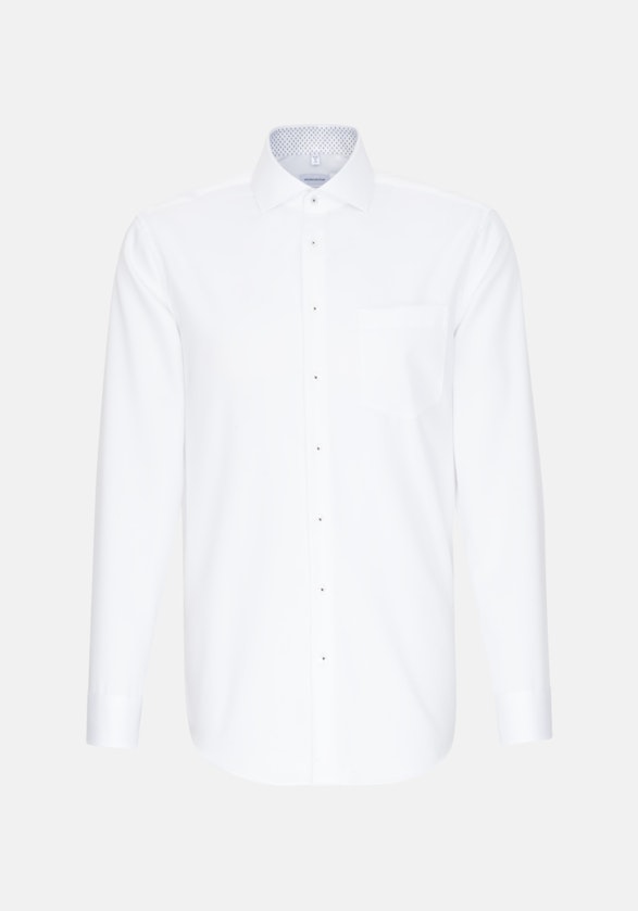 Non-iron Twill Business Shirt in Comfort with Kent-Collar and extra long sleeve in White |  Seidensticker Onlineshop