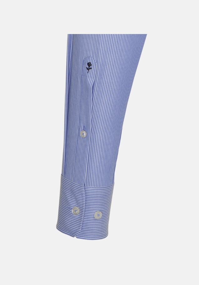 Easy-iron Poplin Business Shirt in Shaped with Kent-Collar in Medium Blue |  Seidensticker Onlineshop