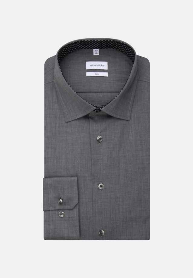 Slim Business Hemd Uni in Grau |  Seidensticker Onlineshop