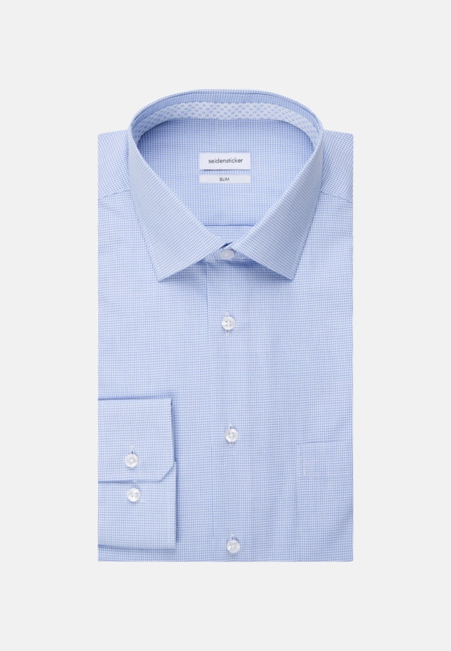 Slim Business Hemd Karo in Hellblau |  Seidensticker Onlineshop