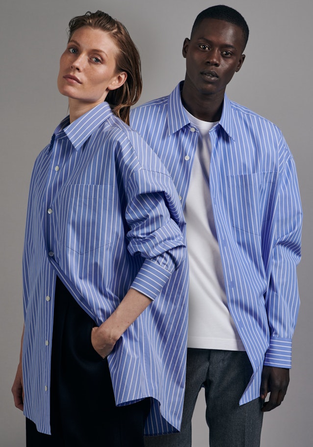Business overhemd Oversized fit in Lichtblauw |  Seidensticker Onlineshop