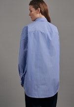Oversized fit Business Hemd Streifen in Hellblau |  Seidensticker Onlineshop
