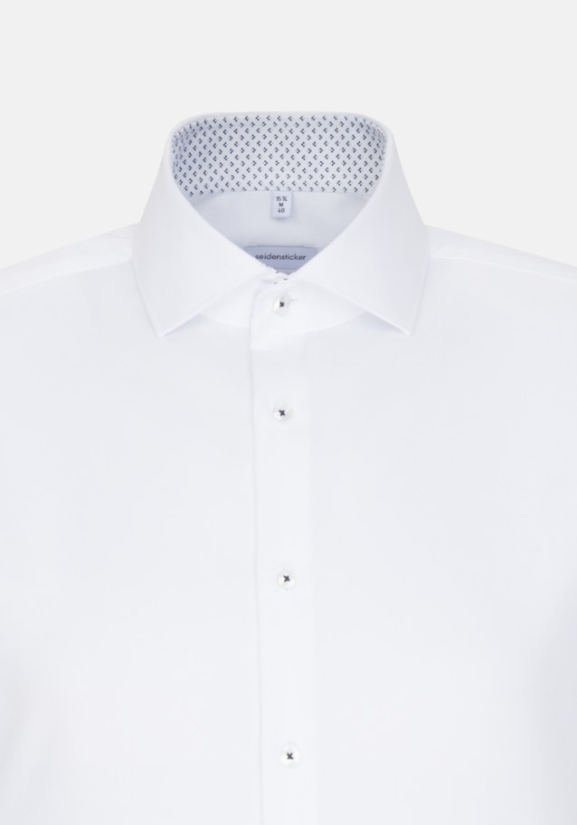 Bügelfreies Twill Business Hemd in X-Slim mit Kentkragen und extra langem Arm in Weiß |  Seidensticker Onlineshop