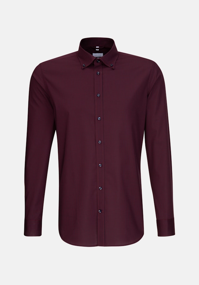 Non-iron Popeline Business overhemd in X-Slim with Button-Down-Kraag in Rood |  Seidensticker Onlineshop
