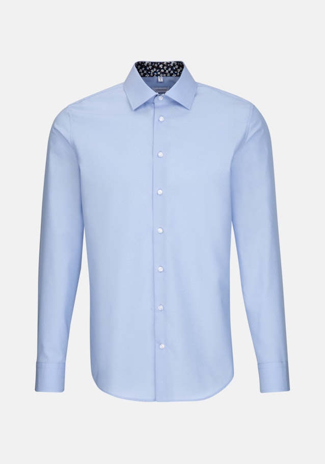 Non-iron Fil a fil Business overhemd in Slim with Kentkraag in Lichtblauw |  Seidensticker Onlineshop