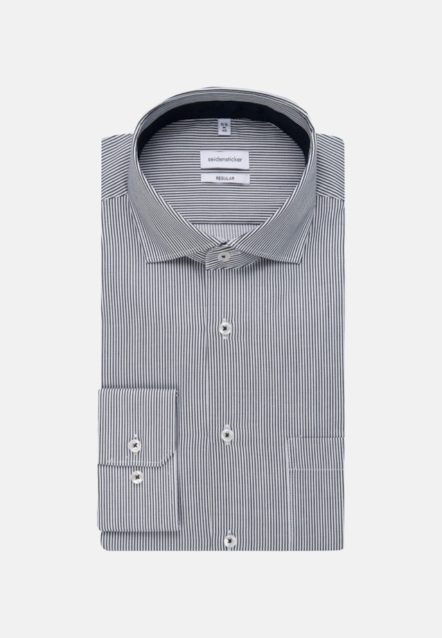 Chemise Business Regular Twill (sergé) Col Kent in Bleu Foncé |  Seidensticker Onlineshop