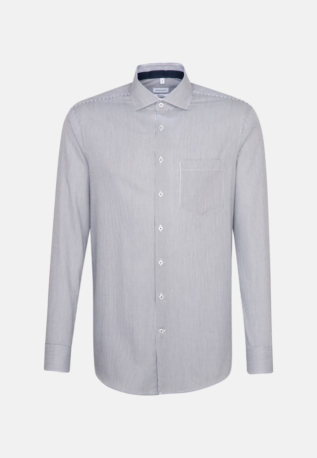 Chemise Business Regular Twill (sergé) Col Kent in Bleu Foncé |  Seidensticker Onlineshop