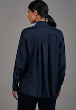 Regular fit Hemdbluse Uni in Dunkelblau |  Seidensticker Onlineshop