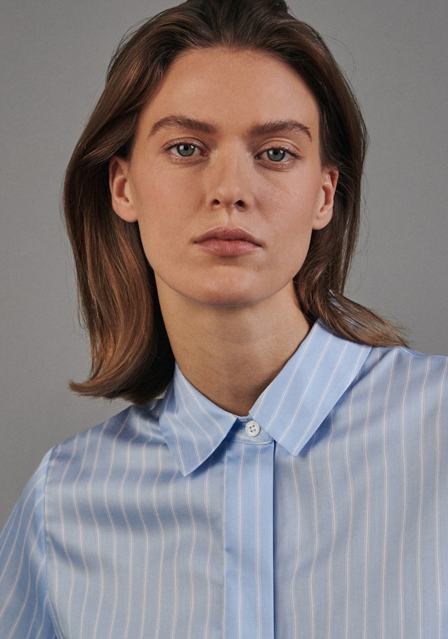 Shirt Blouse Stripes in Light Blue |  Seidensticker Onlineshop