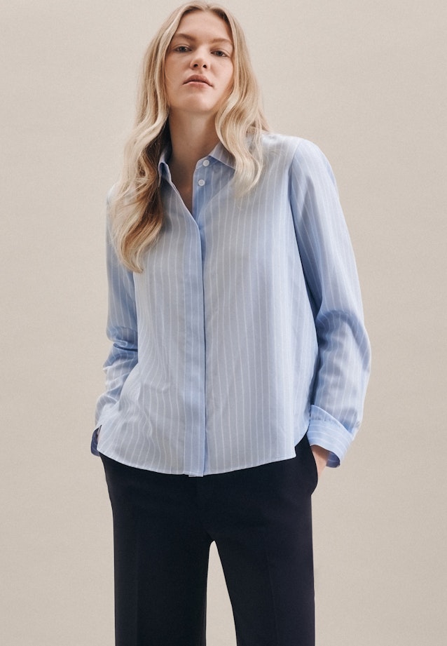 Shirt Blouse Stripes in Light Blue |  Seidensticker Onlineshop