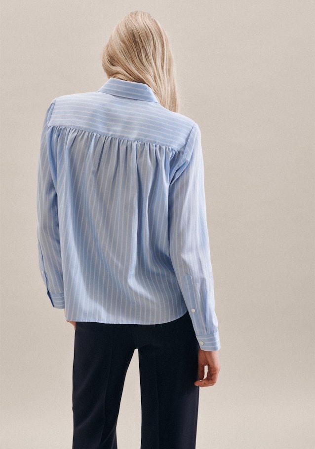 Regular fit Hemdbluse Streifen in Hellblau | Seidensticker Onlineshop