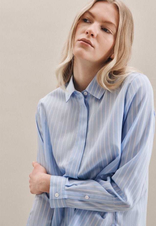 Shirt Blouse Stripes in Light Blue |  Seidensticker Onlineshop