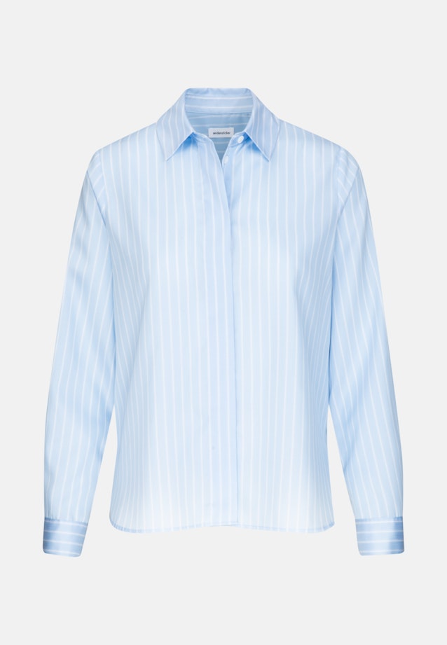 Lange mouwen Satin Shirtblouse in Lichtblauw |  Seidensticker Onlineshop