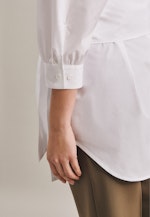 Oversized fit Hemdbluse Uni in Weiß |  Seidensticker Onlineshop