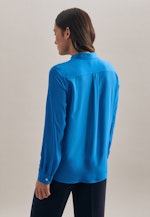 Chemisier Uni in Bleu Moyen |  Seidensticker Onlineshop