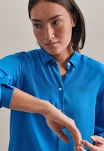 Chemisier Uni in Bleu Moyen |  Seidensticker Onlineshop