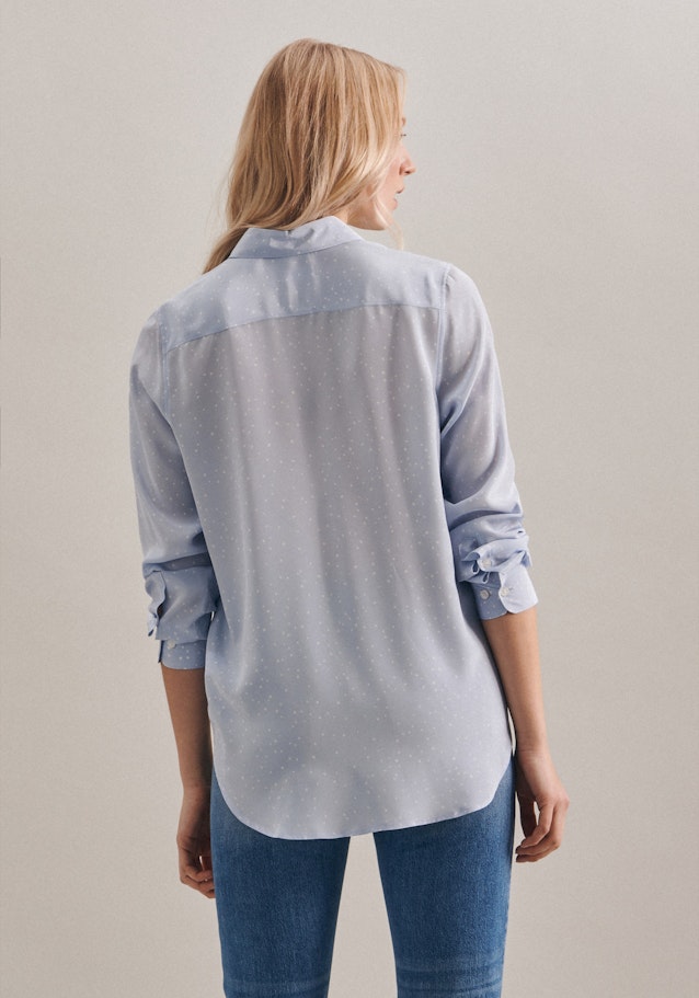 Regular fit Hemdbluse Punkte in Hellblau | Seidensticker Onlineshop