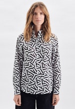 Blouse à col montant Motifs géométriques in Gris |  Seidensticker Onlineshop
