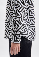 Blouse à col montant Motifs géométriques in Gris |  Seidensticker Onlineshop