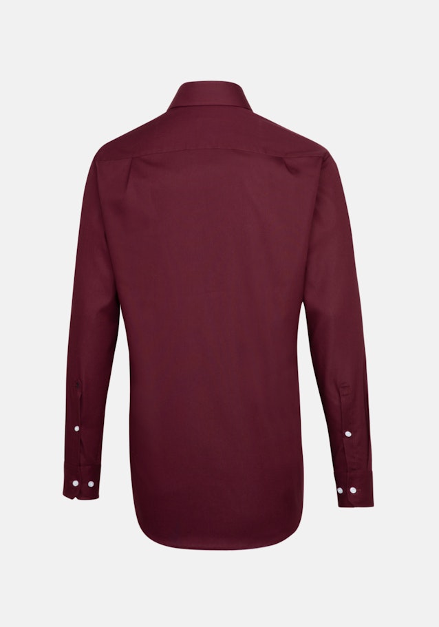 Non-iron Popeline Business overhemd in Regular with Kentkraag and extra long sleeve in Rood |  Seidensticker Onlineshop