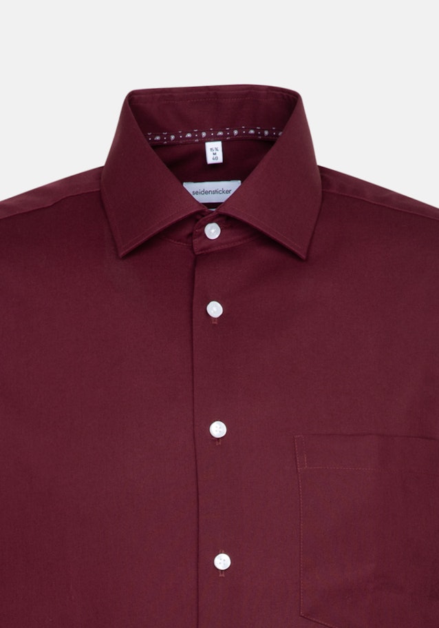 Non-iron Poplin Business Shirt in Regular with Kent-Collar and extra long sleeve in Red |  Seidensticker Onlineshop