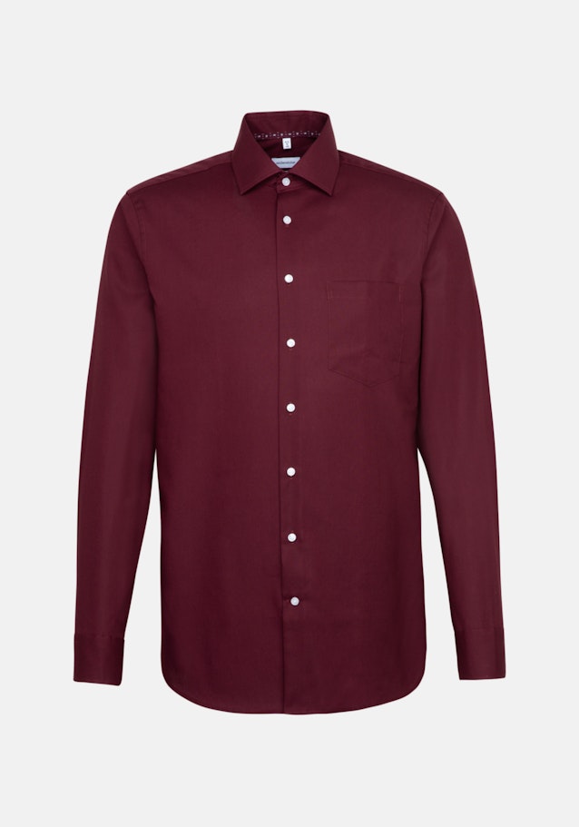 Non-iron Poplin Business Shirt in Regular with Kent-Collar and extra long sleeve in Red |  Seidensticker Onlineshop