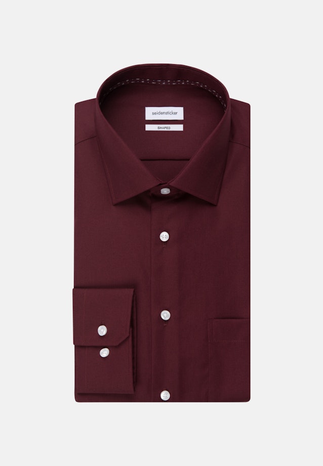 Shaped Business Hemd Uni in Rot |  Seidensticker Onlineshop
