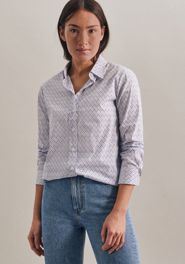 Lange mouwen Popeline Shirtblouse in Ecru |  Seidensticker Onlineshop