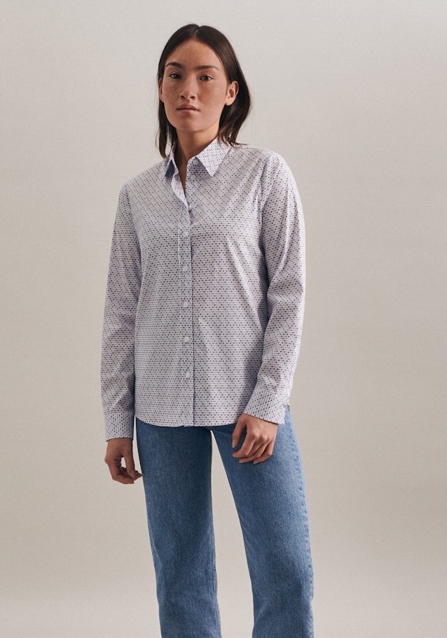 Lange mouwen Popeline Shirtblouse in Ecru |  Seidensticker Onlineshop