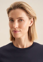 T-shirt en jersey à col rond en coton in Bleu Foncé |  Seidensticker Onlineshop