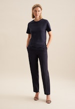 Jersey T- Shirt Crew Neck aus Baumwolle in Schwarz |  Seidensticker Onlineshop