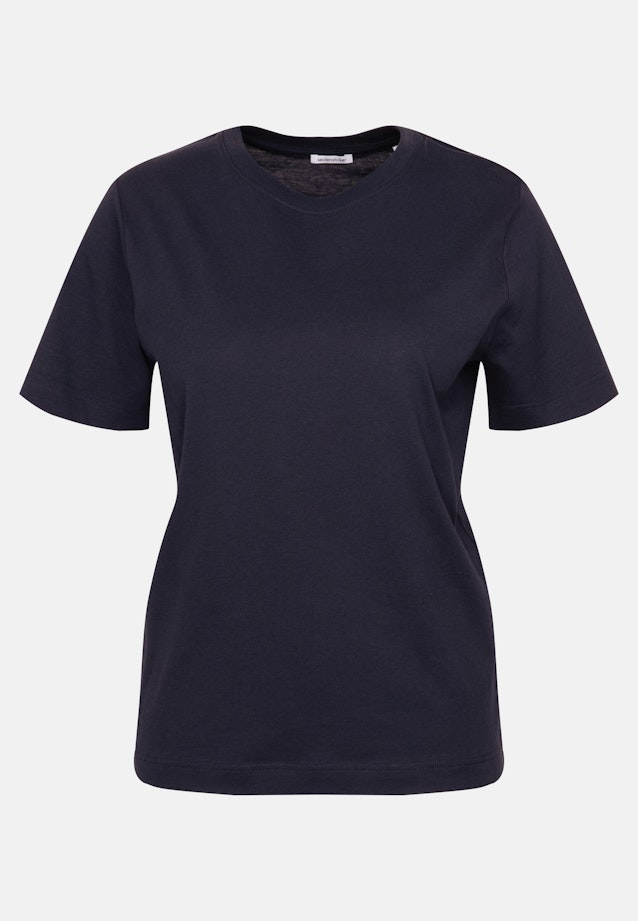 Jersey T- Shirt Crew Neck aus Baumwolle in Schwarz |  Seidensticker Onlineshop