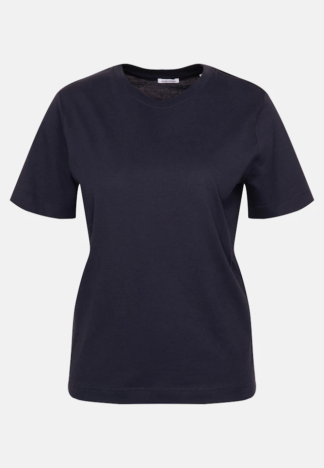 T-shirt en jersey à col rond en coton in Bleu Foncé |  Seidensticker Onlineshop