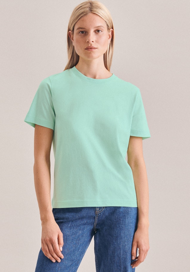 Ronde Hals T-Shirt in Turquoise |  Seidensticker Onlineshop