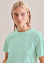 Jersey T- Shirt Crew Neck aus Baumwolle in Türkis |  Seidensticker Onlineshop