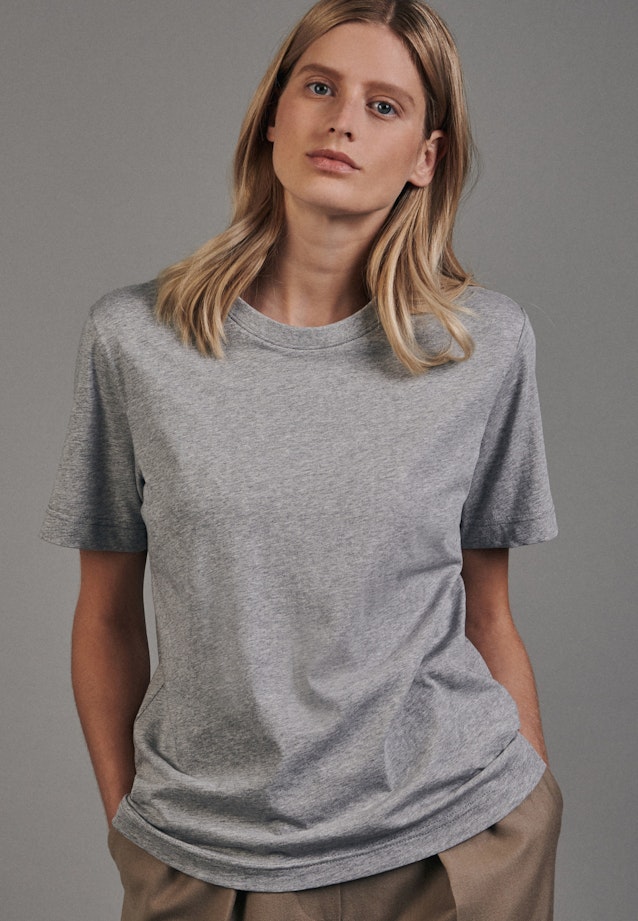 Rundhals T-Shirt Regular in Grau | Seidensticker Onlineshop