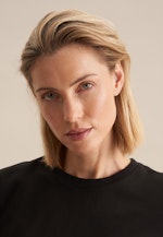 Jersey T- Shirt Crew Neck aus Baumwolle in Schwarz |  Seidensticker Onlineshop