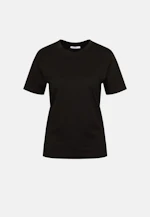 T-shirt en jersey à col rond en coton in Noir |  Seidensticker Onlineshop