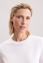 Jersey T- Shirt Crew Neck aus Baumwolle in Weiß |  Seidensticker Onlineshop